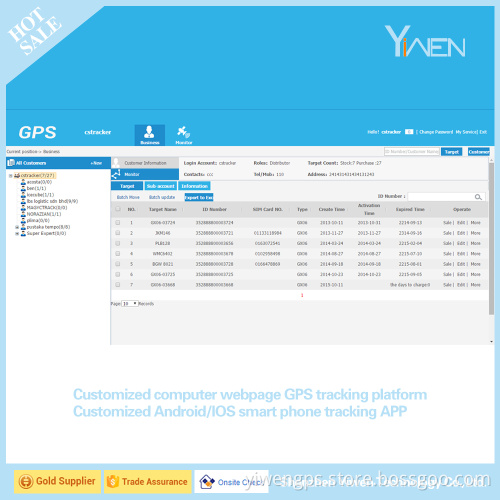 Yiwen Server API for Developing Android and iOS System Smart Phone GPS Tracking APP